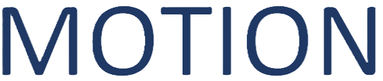 The word Motion for the Controls in Motion Logo